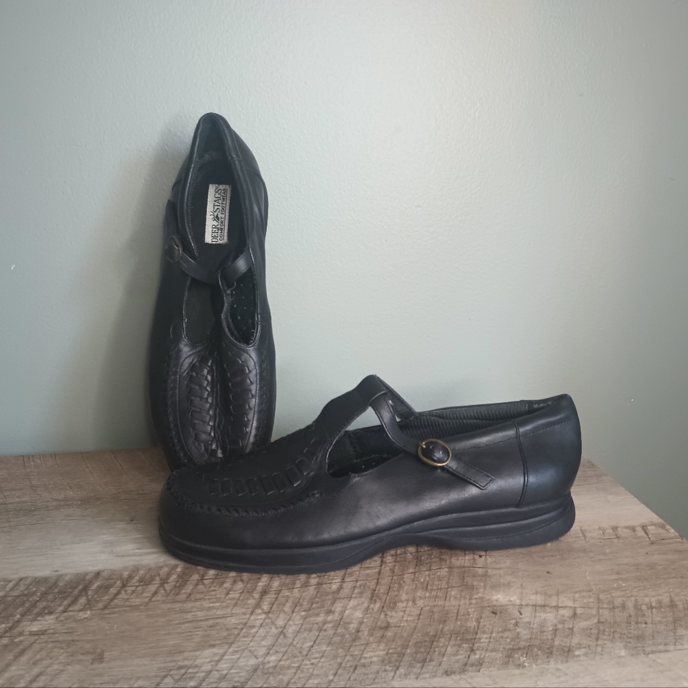 Deer Stags Womens Dark Academia Mary Jane Saddle Shoes 9.5 Black Dark Cottage
